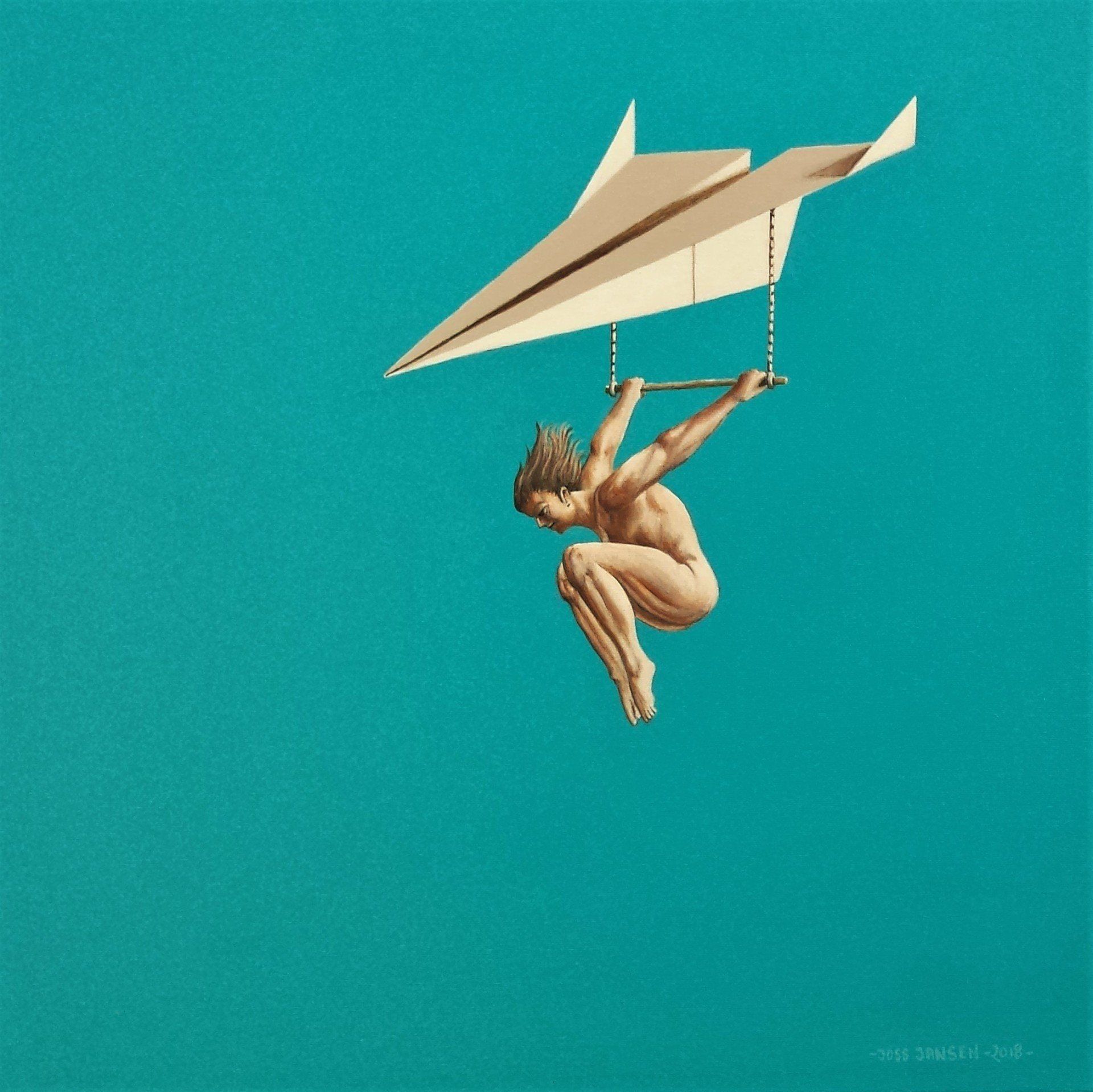 Vrij, acryl, 50 x 50 cm Vrij