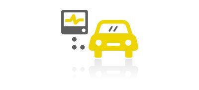 Car being diagnosed