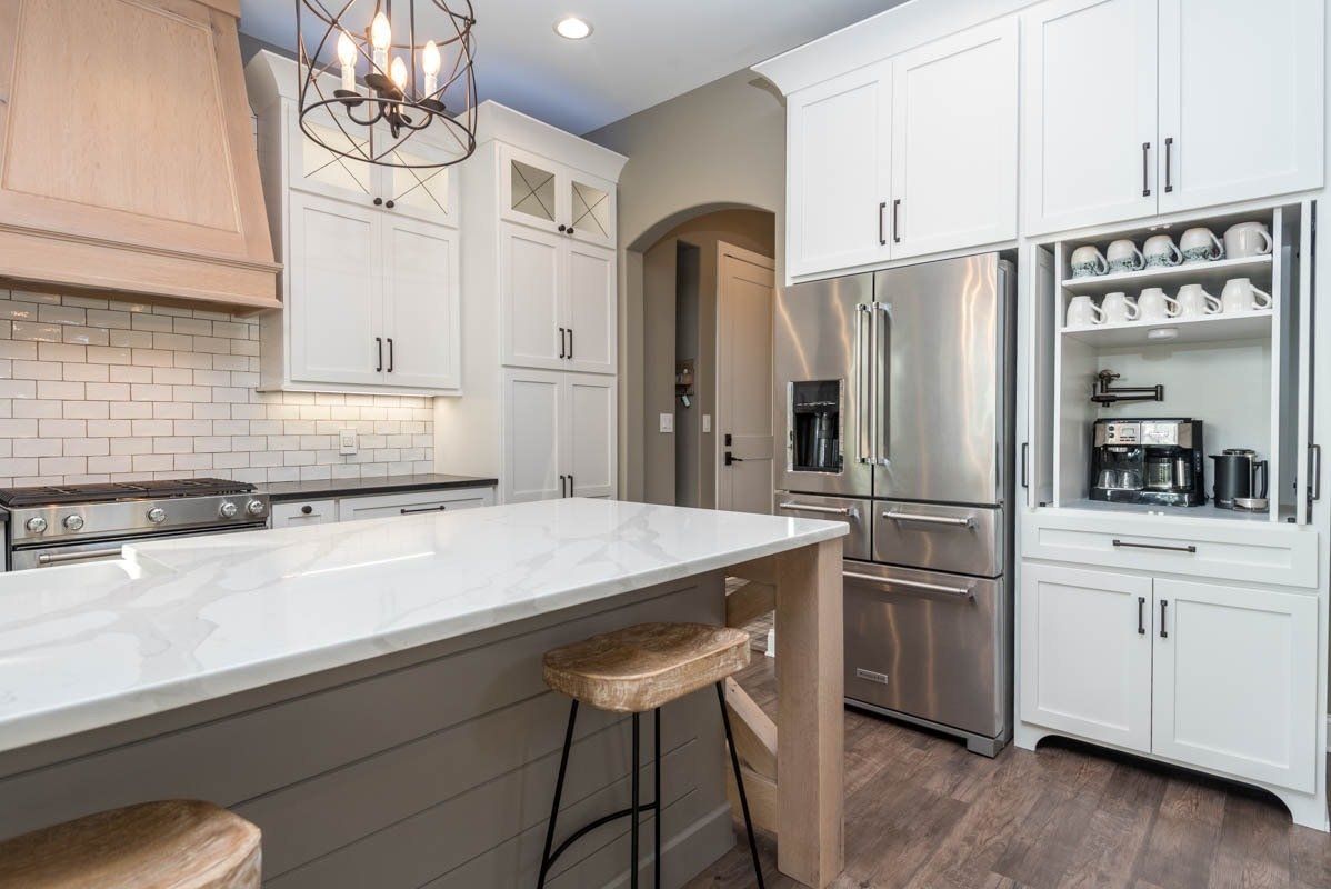 White cabinets