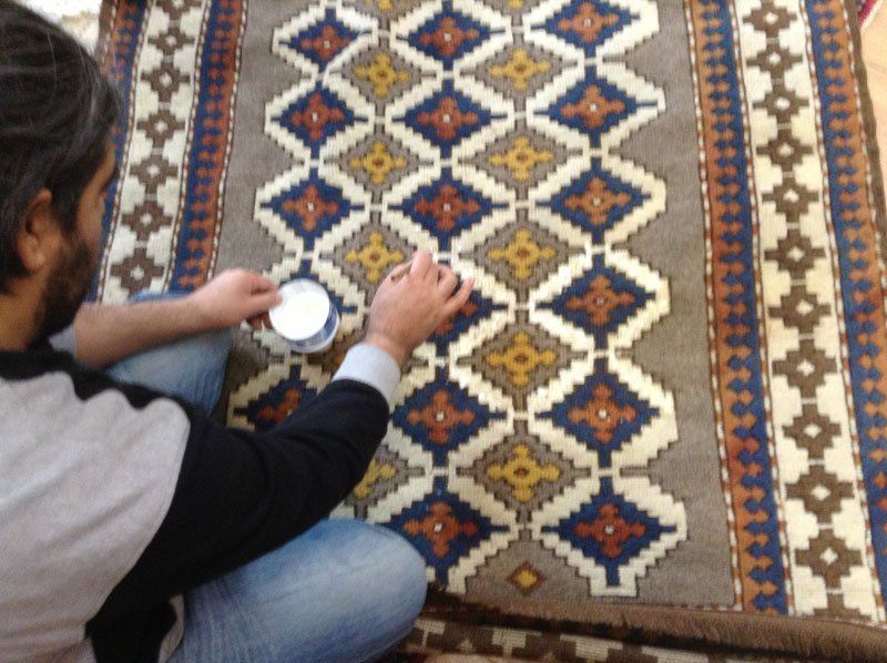 rug redying, removing stain from oriental rugs