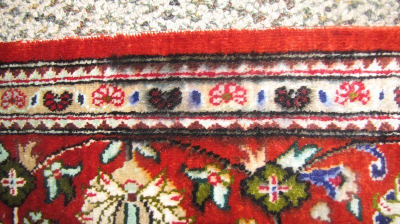 how to fix color runing on silk rugs