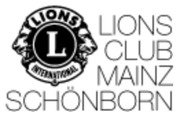 Ein schwarz-weißes Logo für den Lions Club Mainz