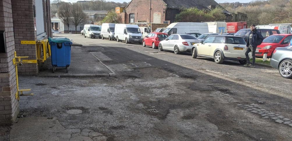 Roadworks before picture
