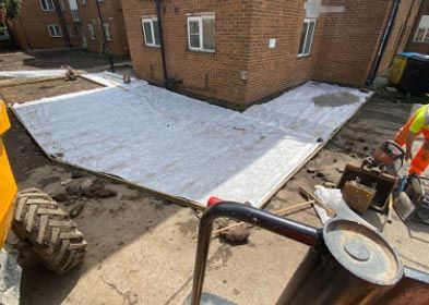 Concrete patio