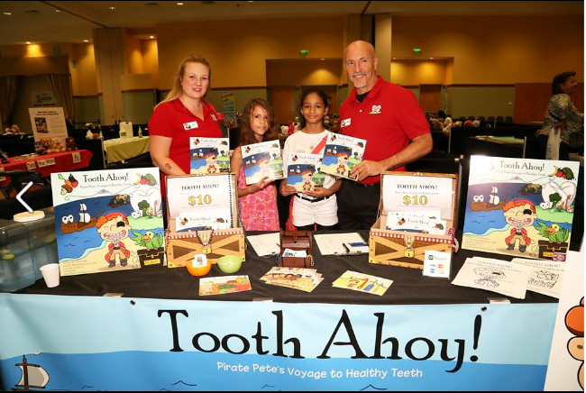 Tooth Ahoy with two young admirers