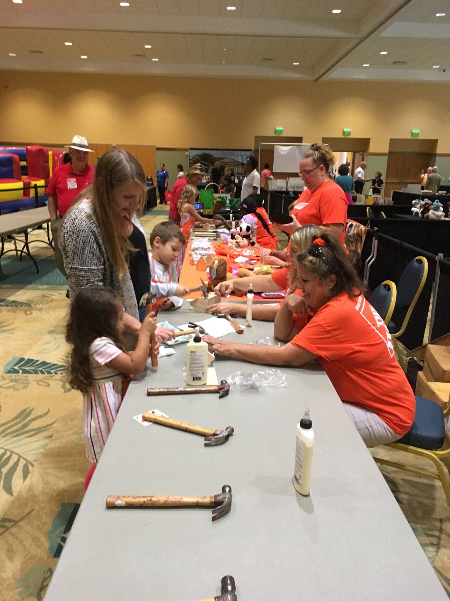 Home Depot with kids building