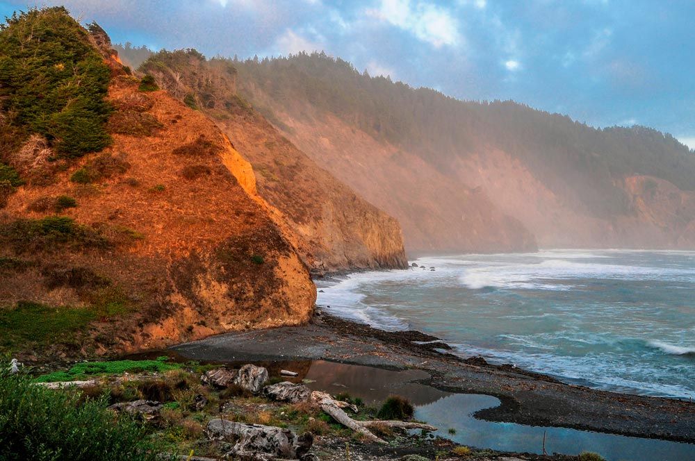 Lost Coast Cliffs, sunrise