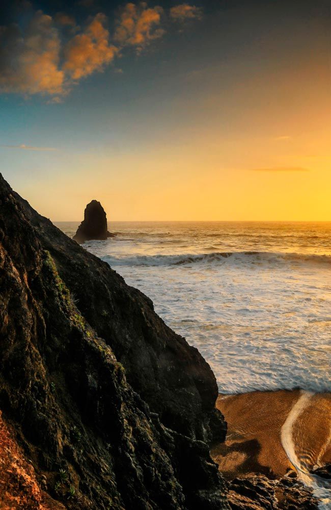 Lost Coast Cliffs, sunset
