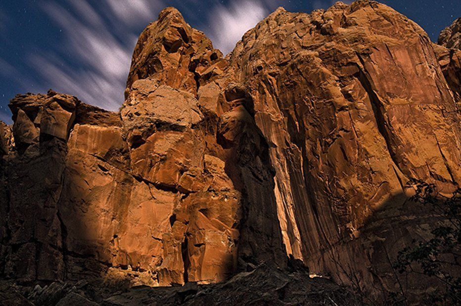 Night Clouds Moving Spring Canyon