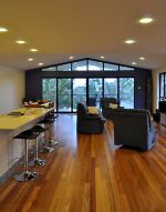 View of a lounge room with wooden flooring
