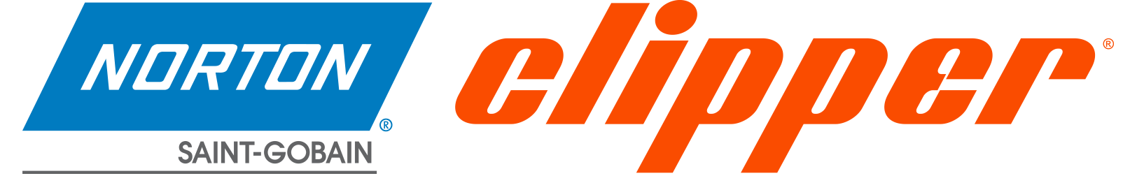 Norton Clipper logo featuring blue Norton mark and bold orange Clipper lettering.