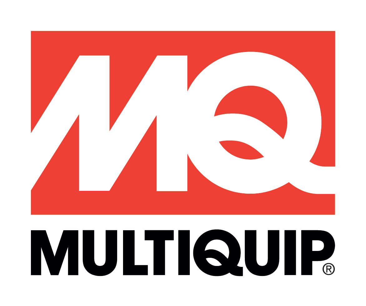 Multiquip logo featuring bold MQ lettering in red and black.