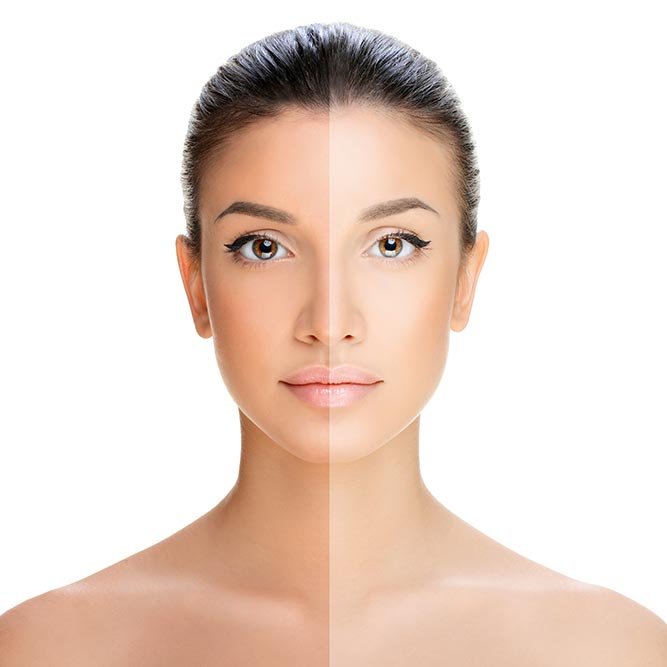 before and after tan