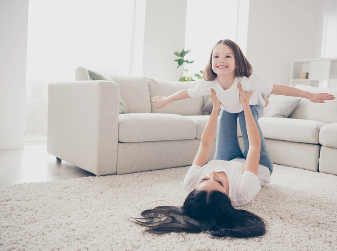 Creative Carpets mom child floor playing