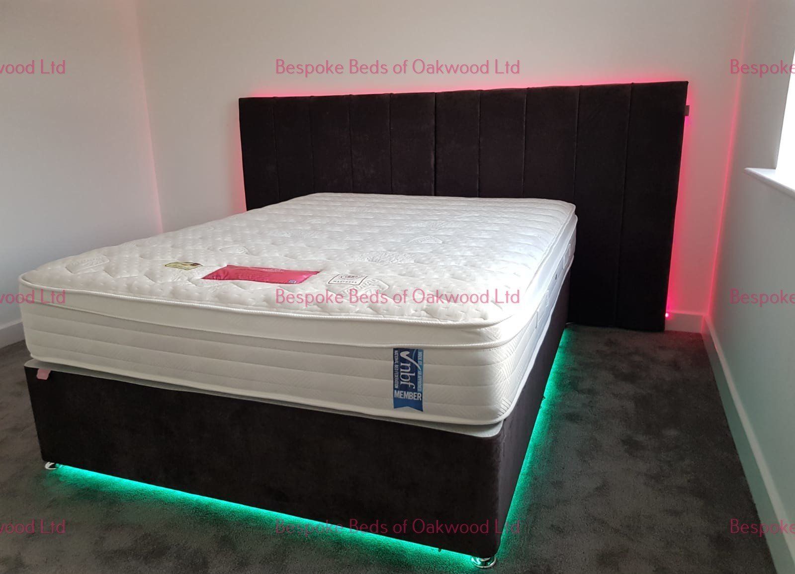 bed with mattress