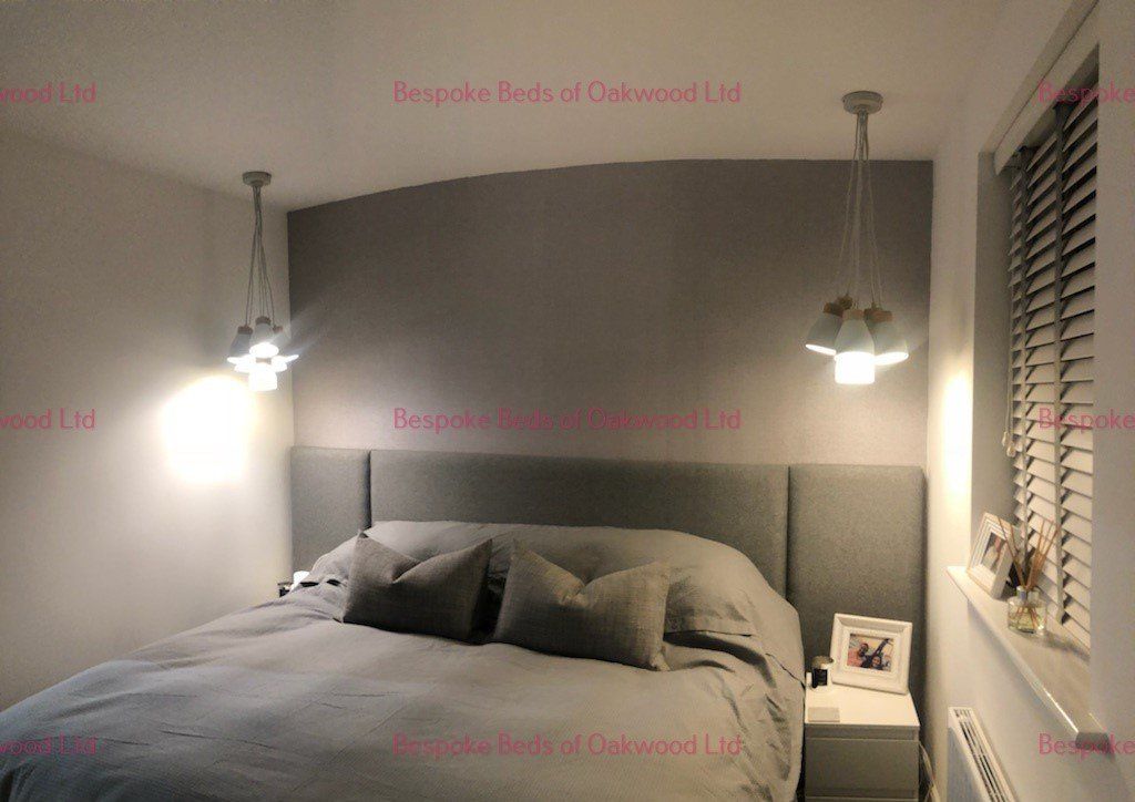 View of a double bed with mattress