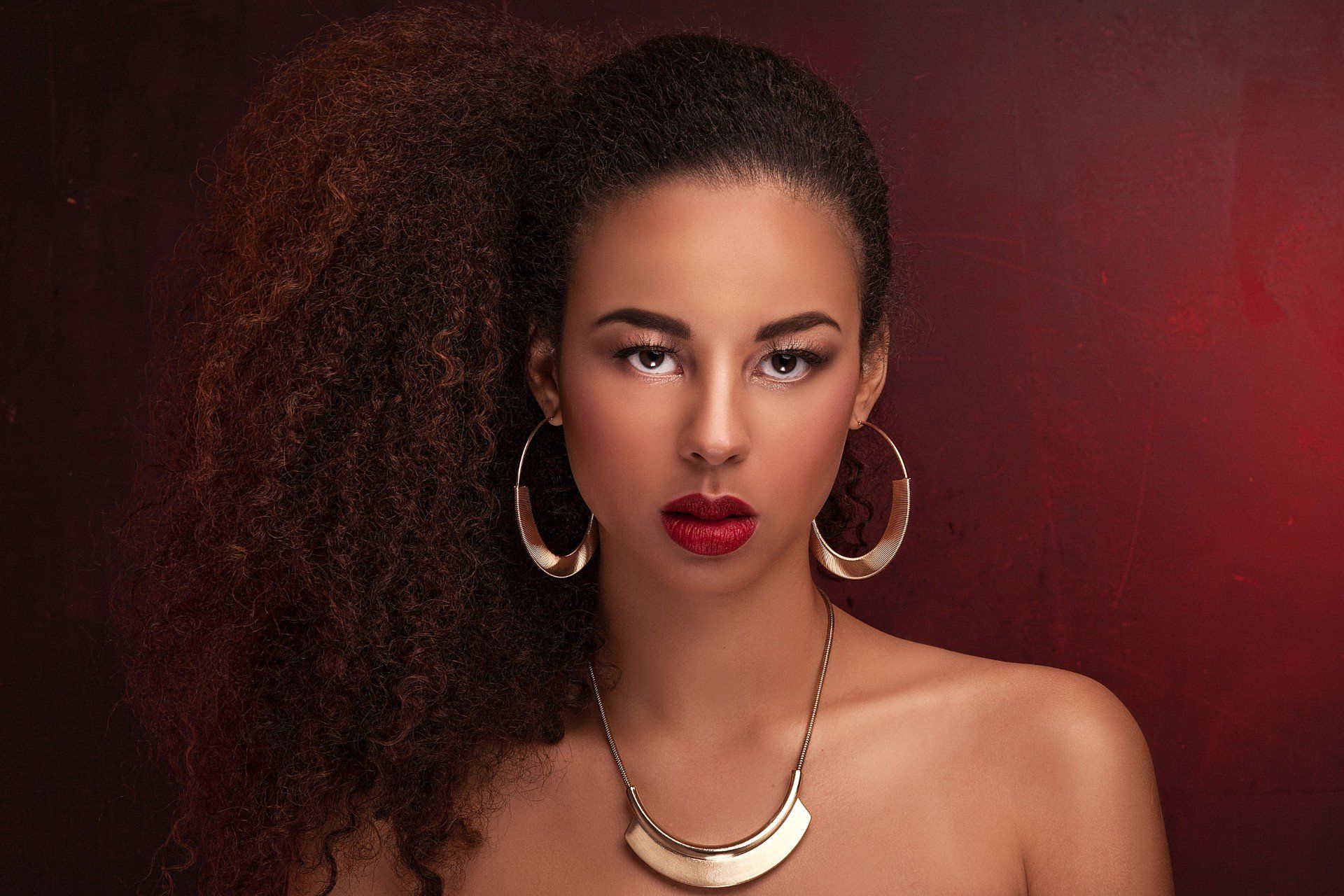 Beautiful elegant african american woman