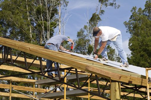 Roof restoration work being done in Pagosa Springs, CO
