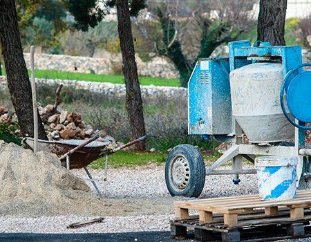 Concrete mixer machine at construction site - concrete mix in York, PA