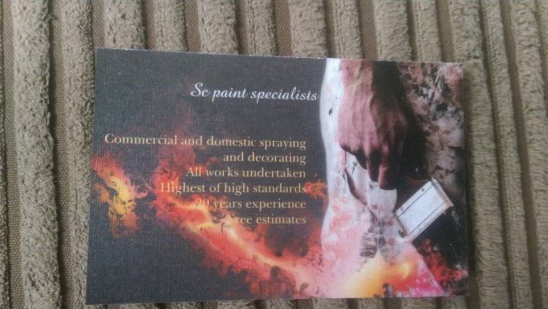 SC Paint Specialists Ltd banner