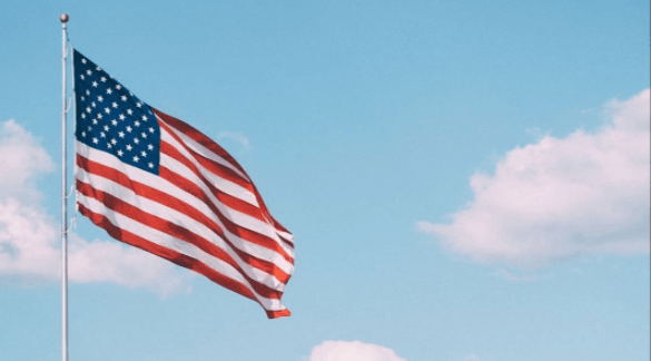 flag in sky
