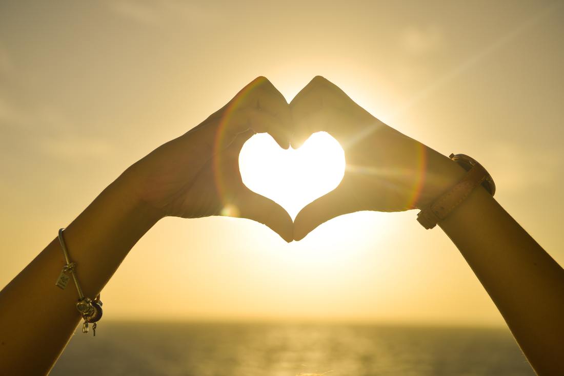 hand making heart
