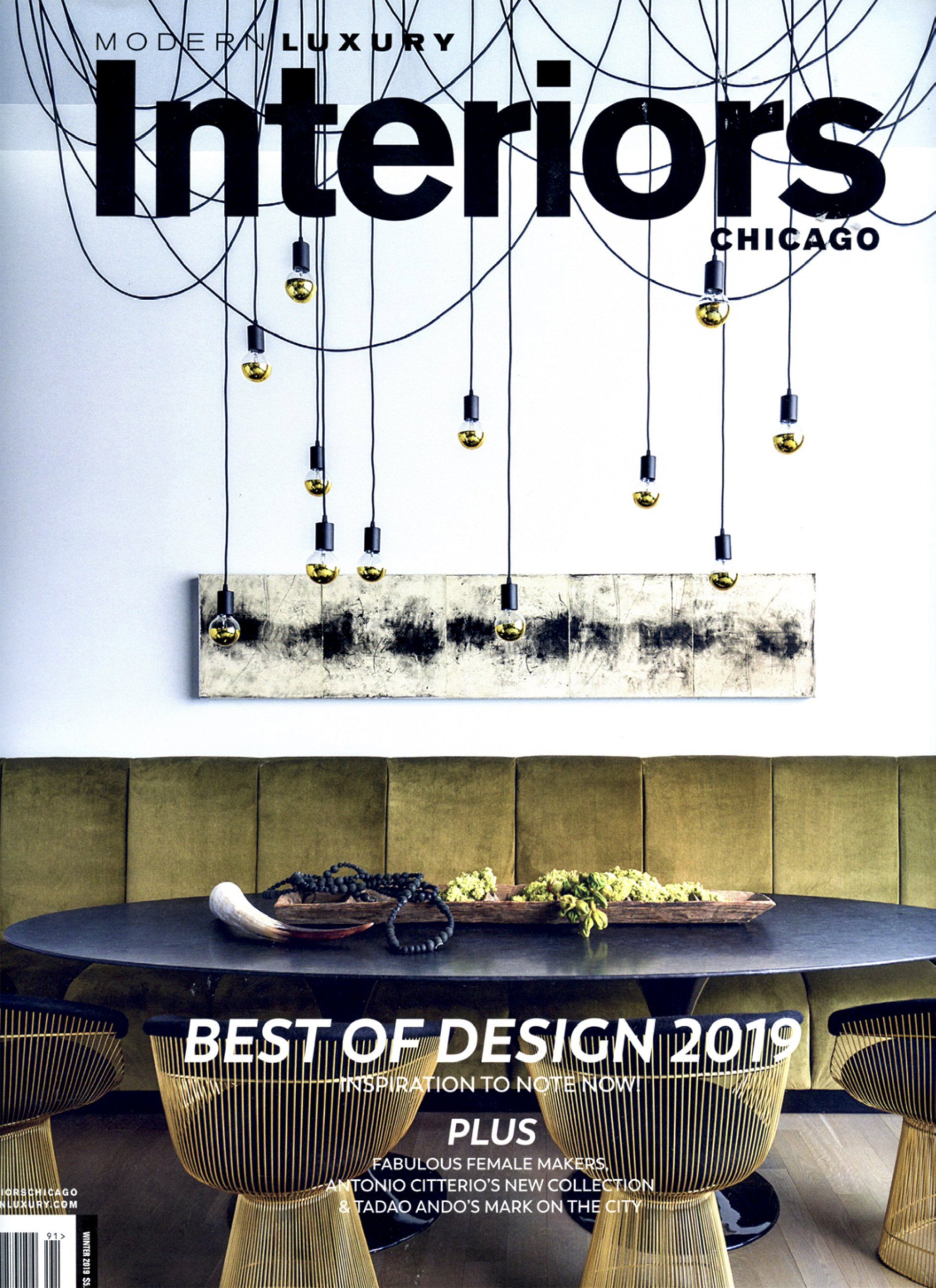 A magazine cover for interiors chicago best of design 2019