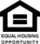 Equal Housing Opportunity logo with a black house and equal sign over text