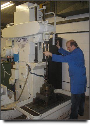  An egineer working with a boring machine