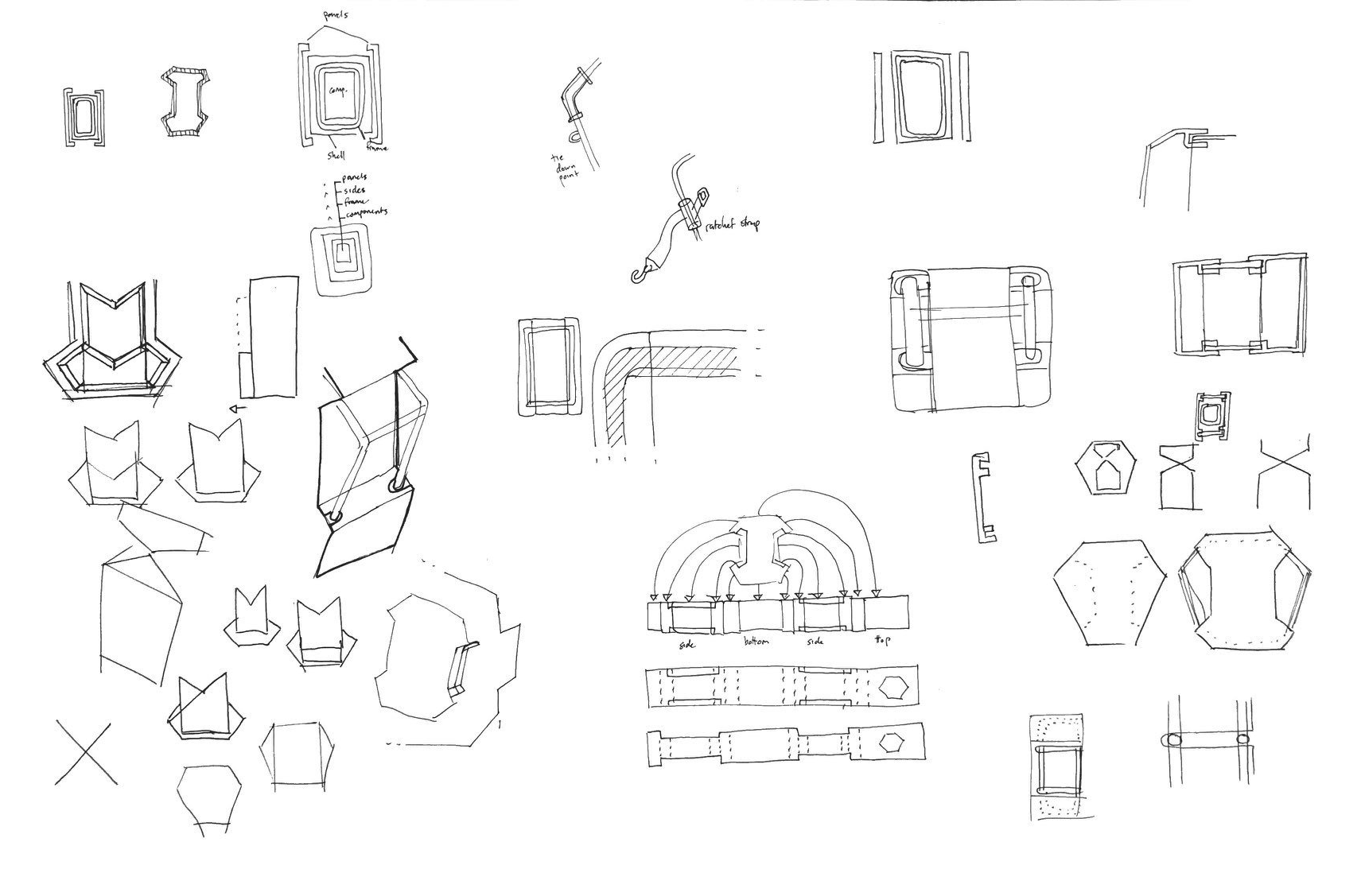 HEX Generator iterative exploratory sketches