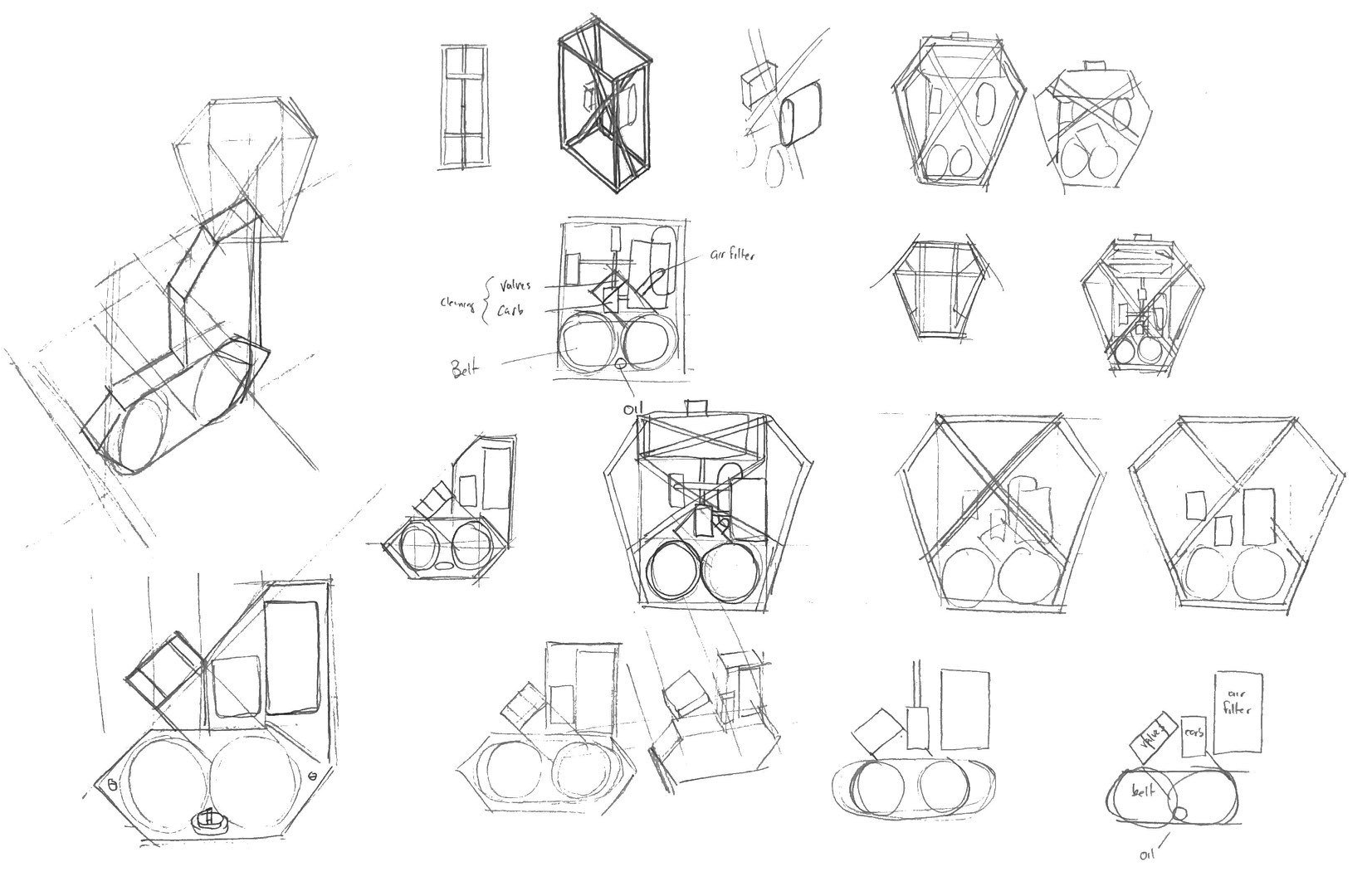 HEX Generator exploratory sketches views