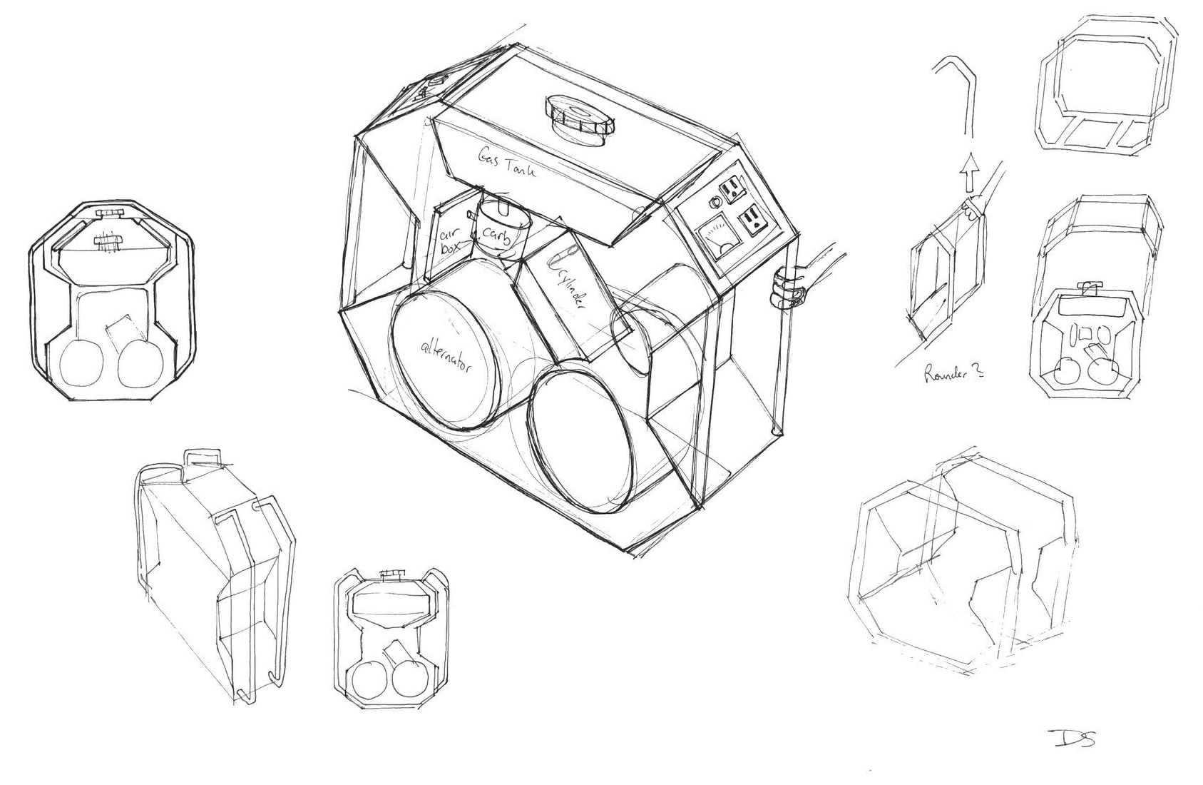 HEX Generator exploratory sketches components