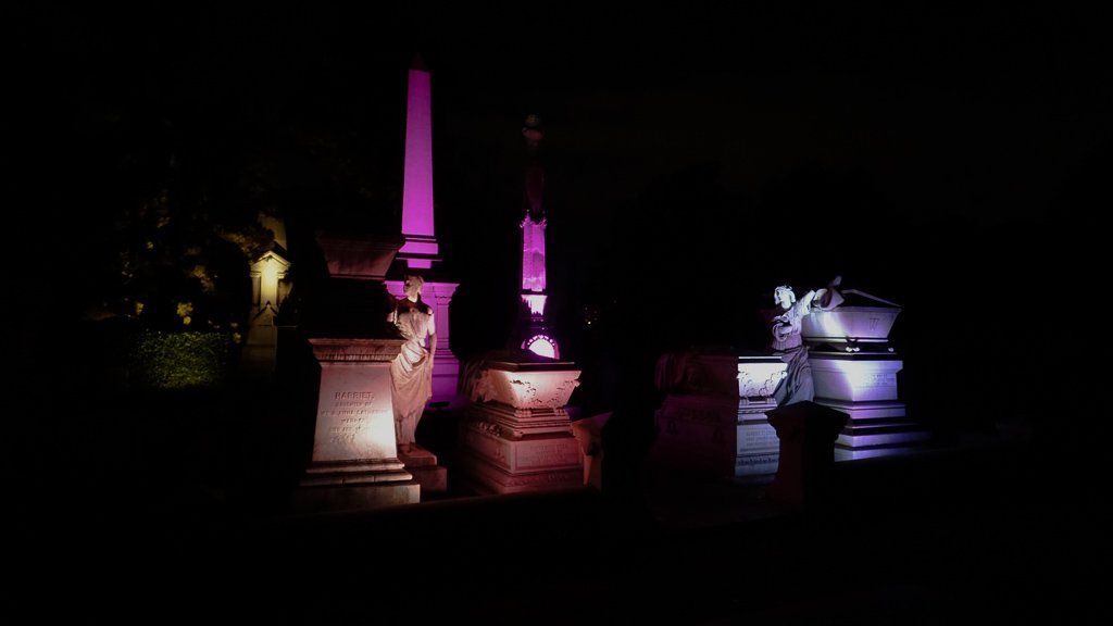 Laurel Hill Cemetery light show