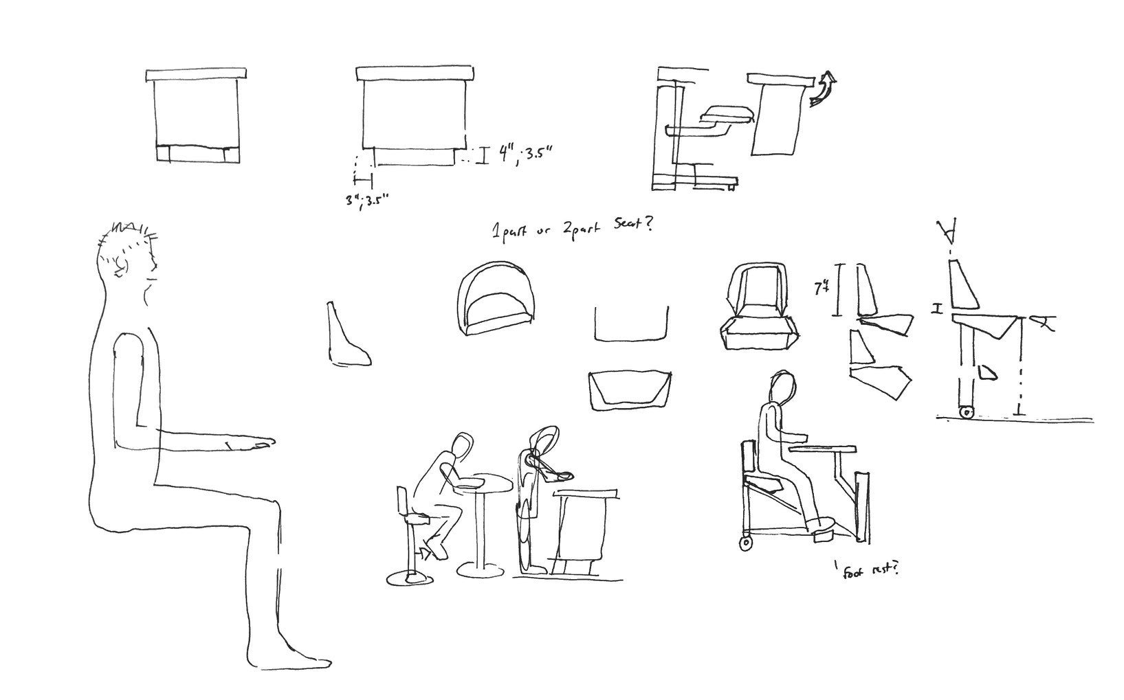 Baking Buddy Supportive Work Station Sketches