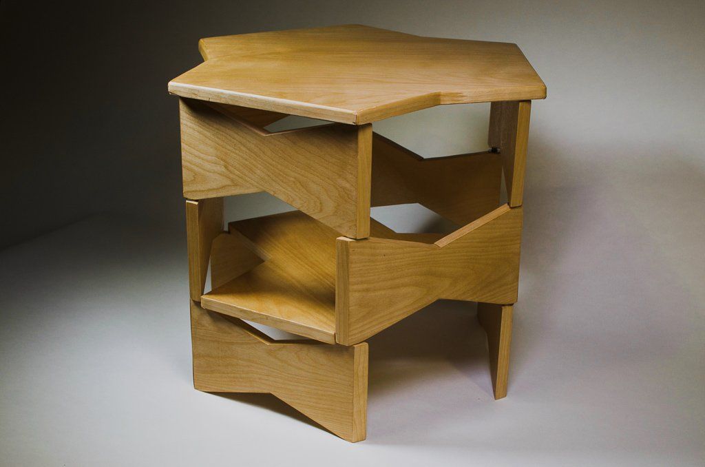 shelf within the body of the stool