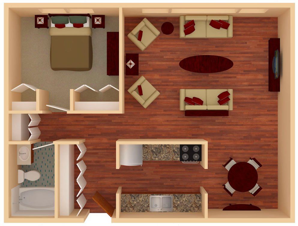 1 Bedroom Floor Plan