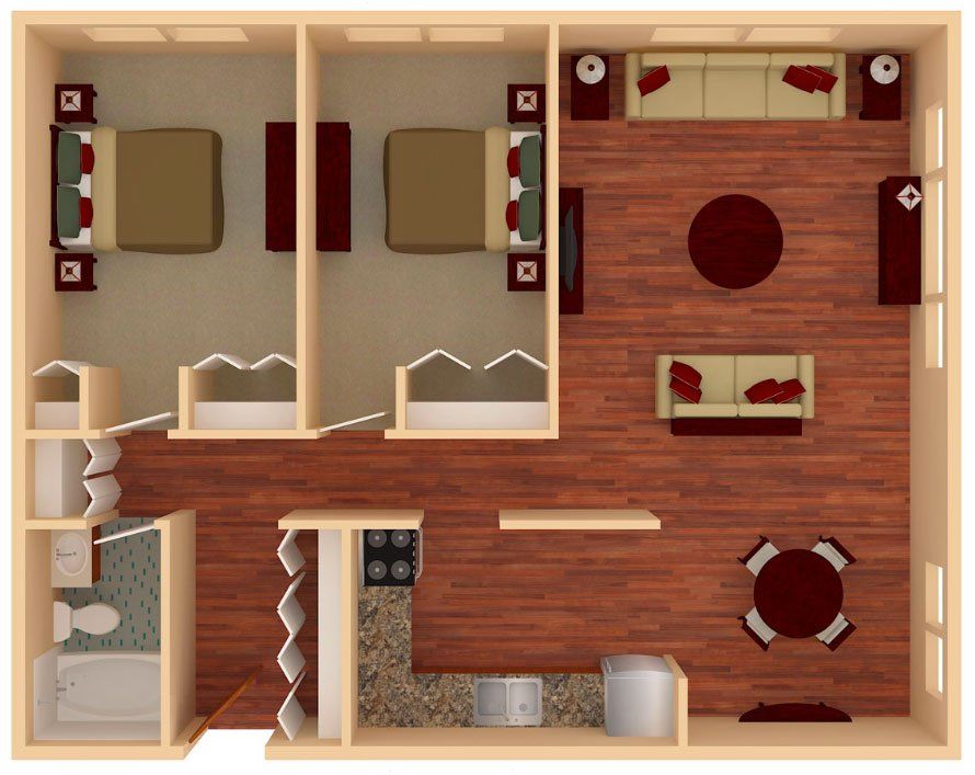 2 Bedroom Floor Plan