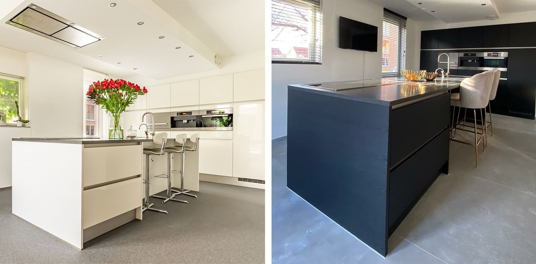 Moderne keuken wrap Aalsmeer voor en na