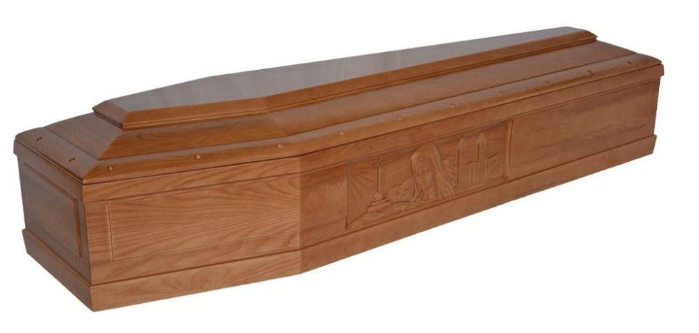 cofano funebre con intarsio