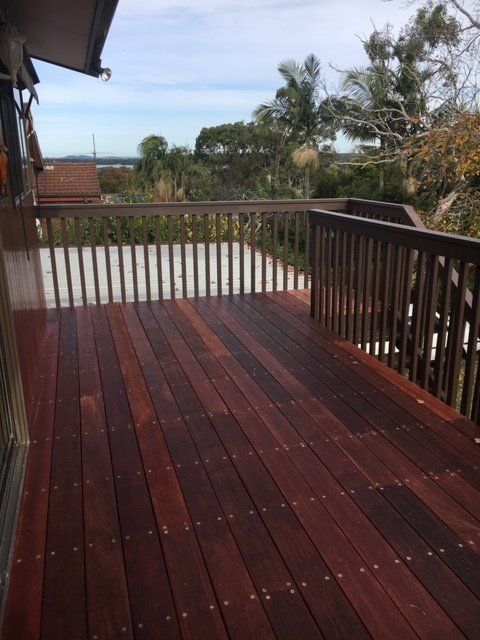 Merbau verandah central coast builder