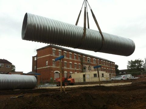 Underground drainage installation