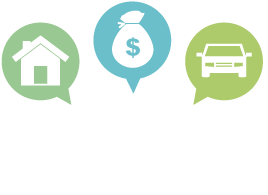 Family discussing home, life, and auto insurance.