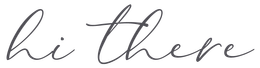 hi there cursive