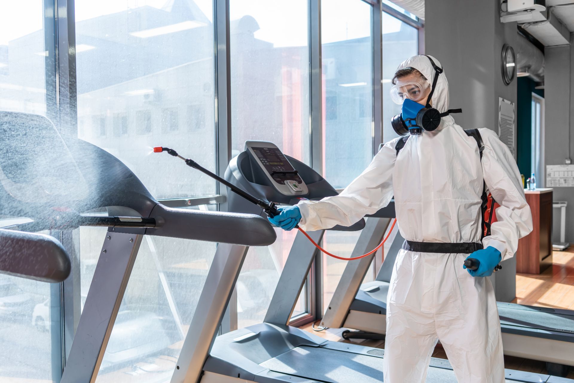 sanificazione di una palestra