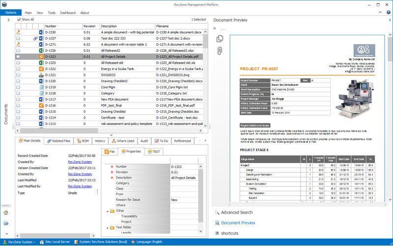 RevZone Manage Documents