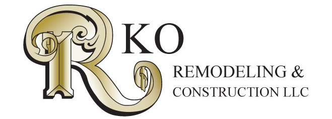 Logo for RKO Remodeling & Construction LLC, gold script