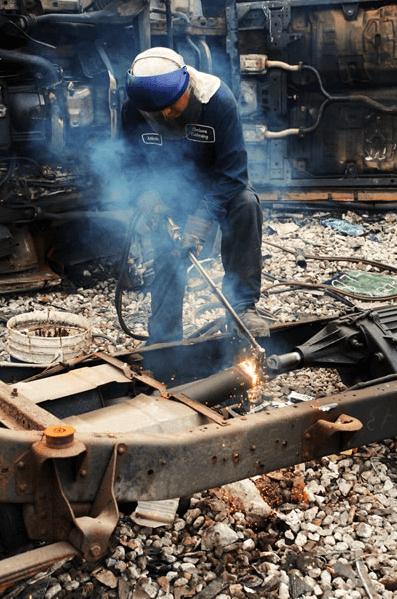 Man Working — Kearny, NJ — Bibbs Auto Recycling
