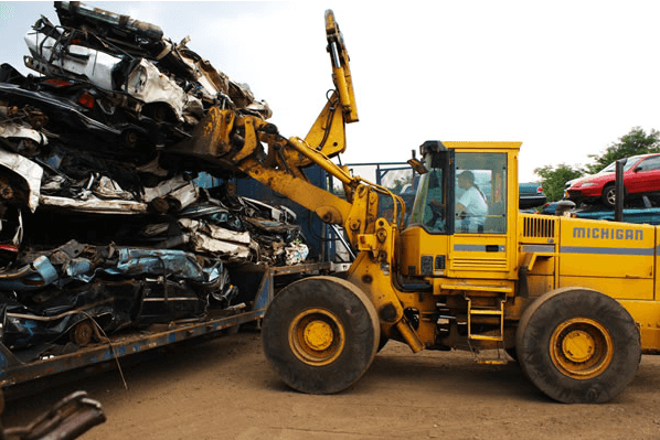 Stacking The Cars — Kearny, NJ — Bibbs Auto Recycling