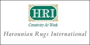 HRI logo with “Creativity At Work” and “Harounian Rugs International” text