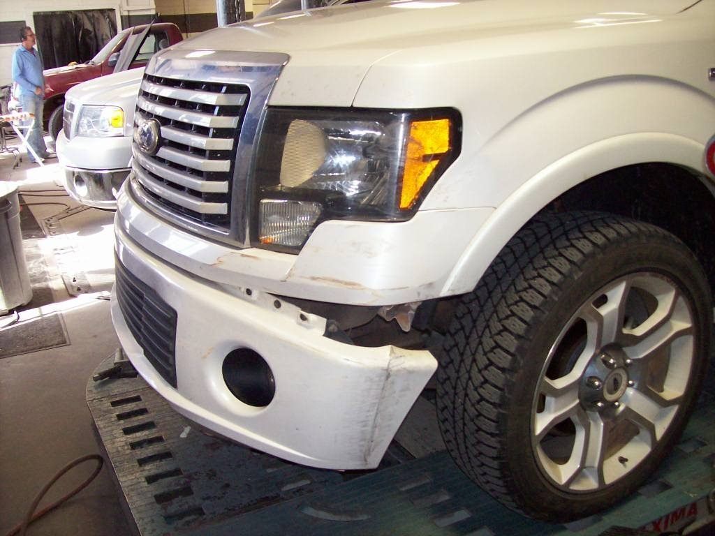 F150 White Before — Oklahoma City, OK — Freeman Collision Center